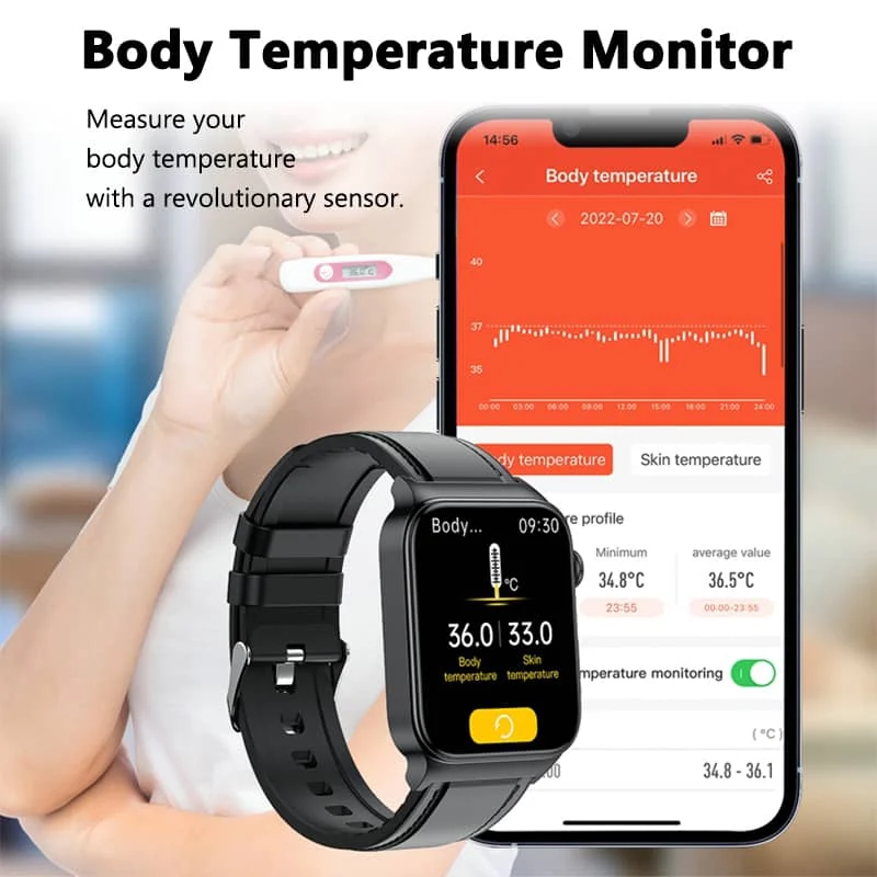 Smartwatch con Monitoraggio della Salute di AeroPulse, Display da 1,83 Pollici