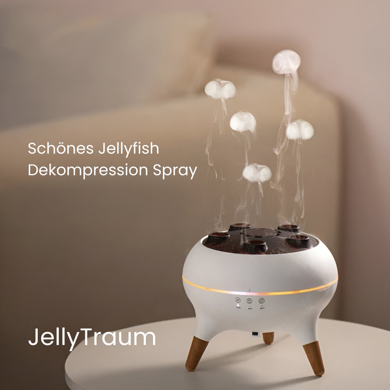 Umidificatore & Diffusore | Diffusore di aromi con luce LED e timer | JellyTraum
