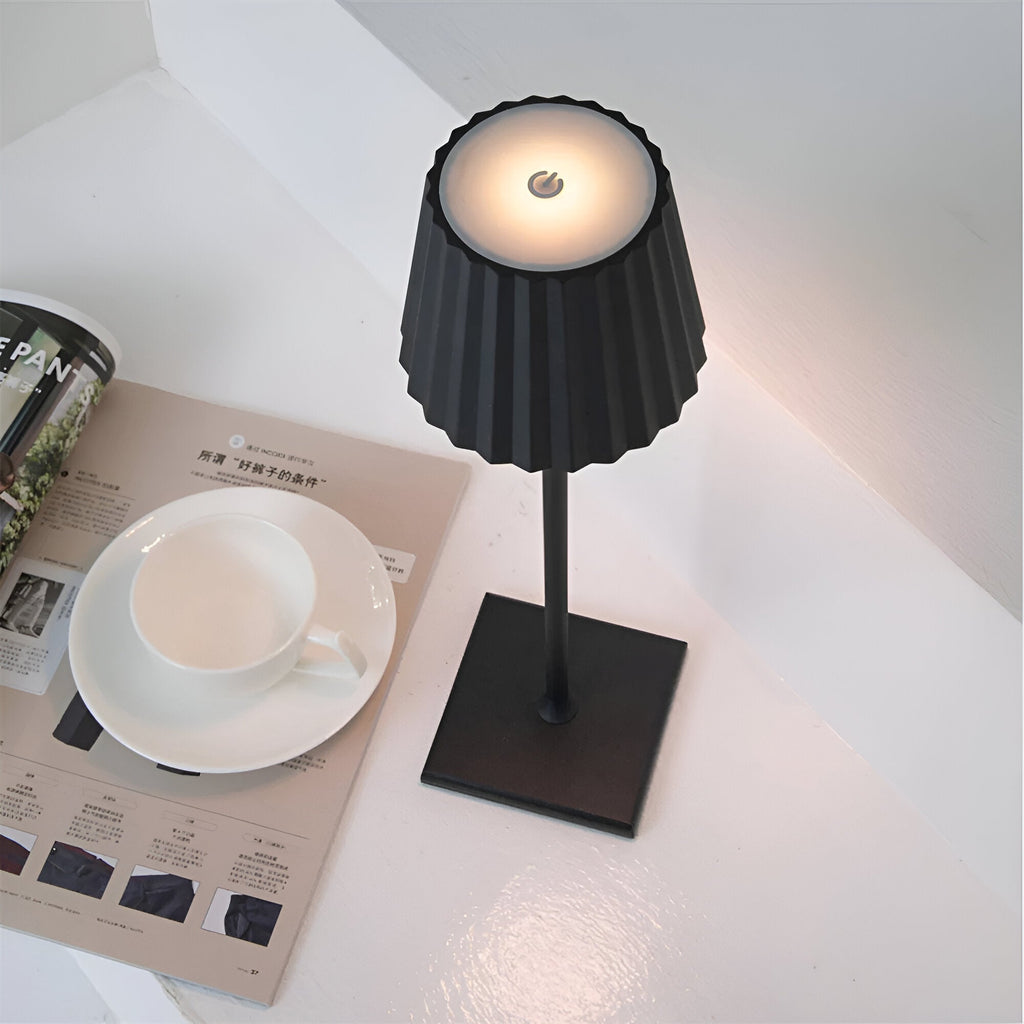Lampada da tavolo senza fili | Lampada per soggiorno | Moderno lampada da tavolo con batteria | VelaLume