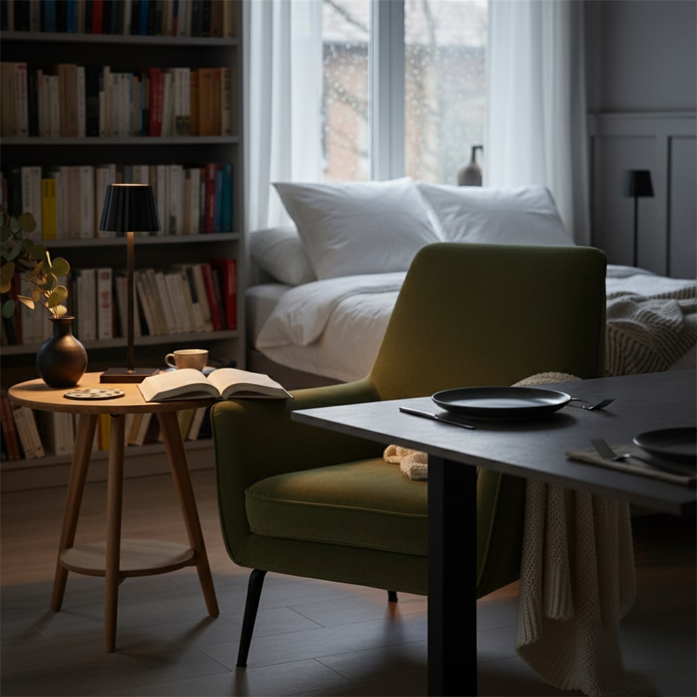 Lampada da tavolo senza fili | Lampada per soggiorno | Moderno lampada da tavolo con batteria | VelaLume