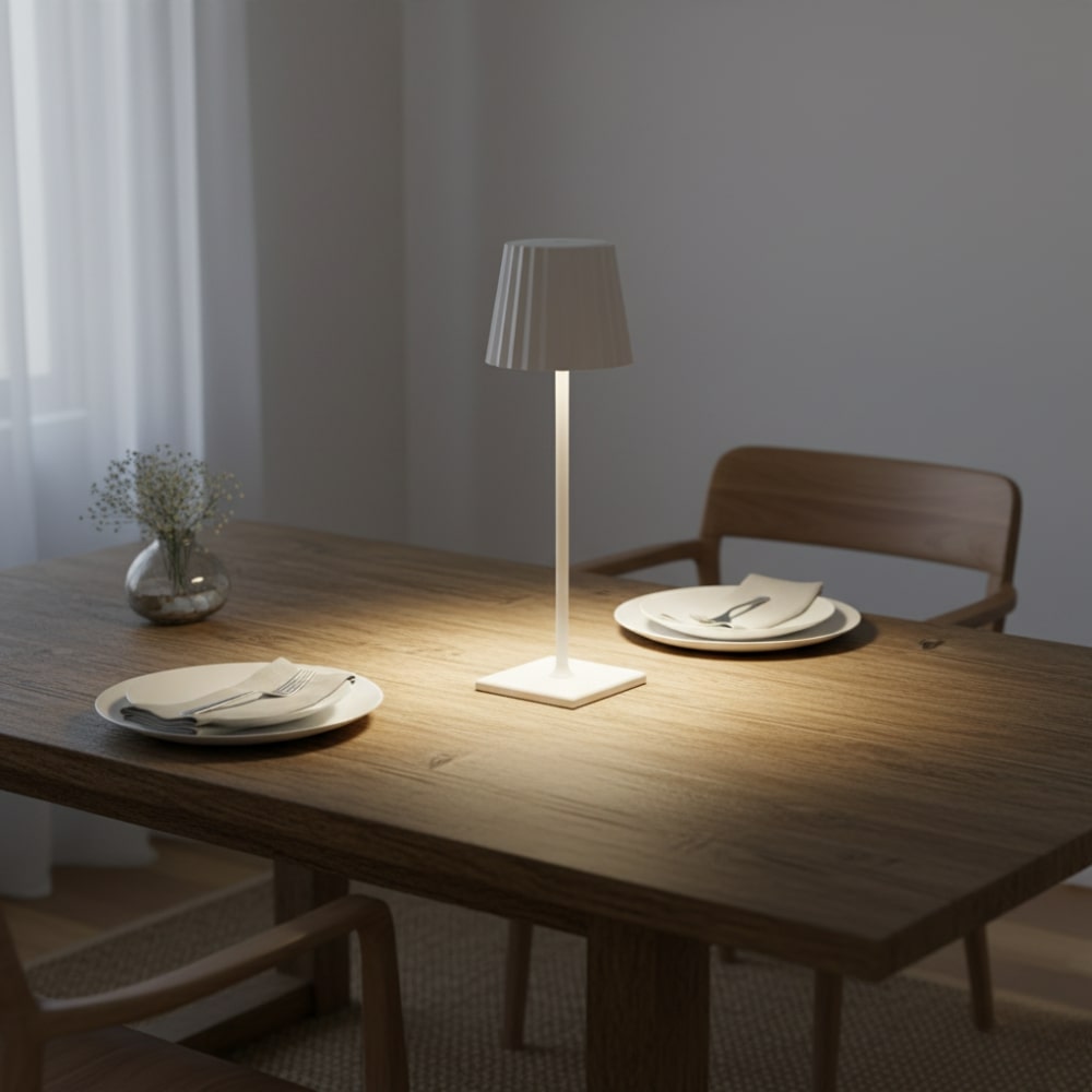 Lampada da tavolo senza fili | Lampada per soggiorno | Moderno lampada da tavolo con batteria | VelaLume