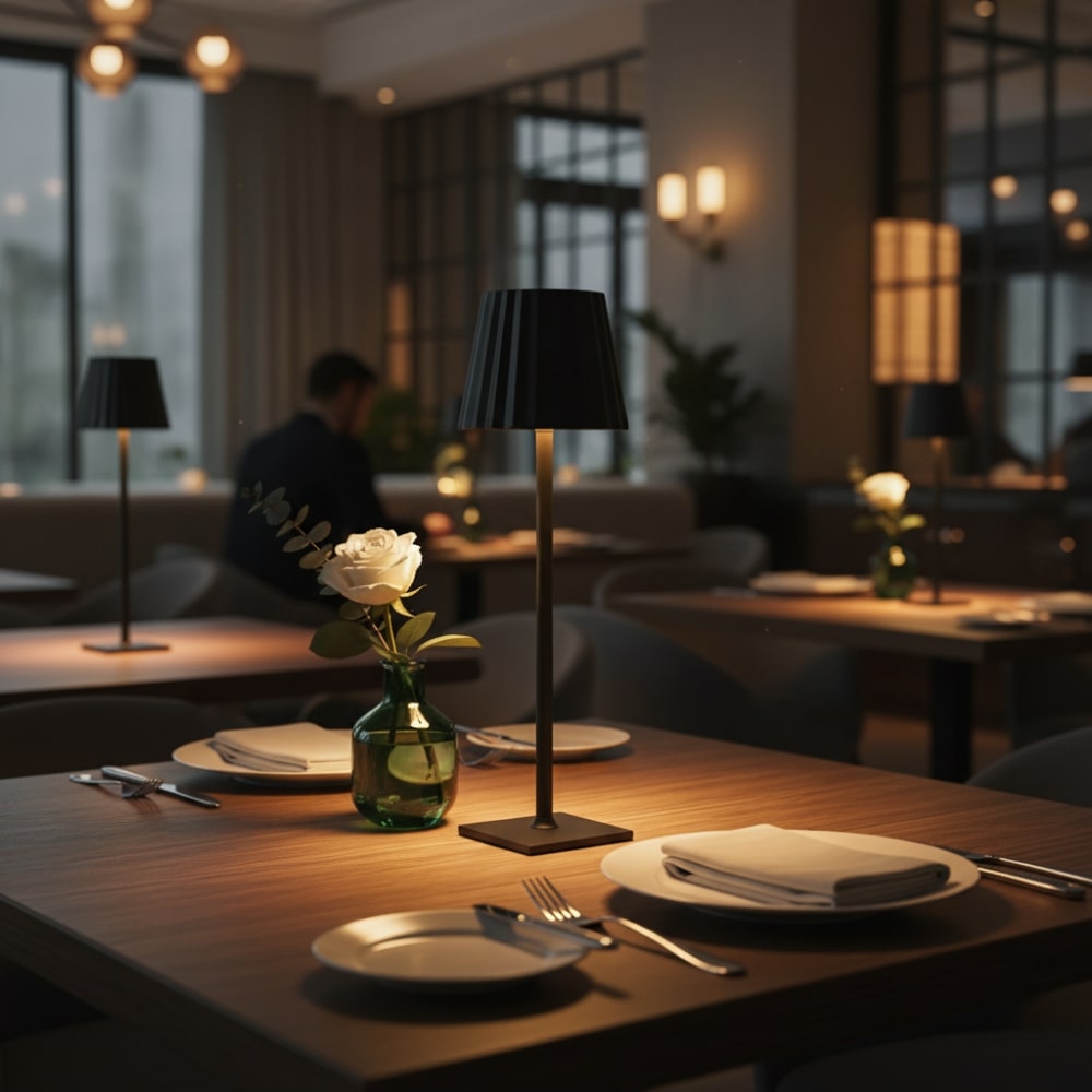 Lampada da tavolo senza fili | Lampada per soggiorno | Moderno lampada da tavolo con batteria | VelaLume
