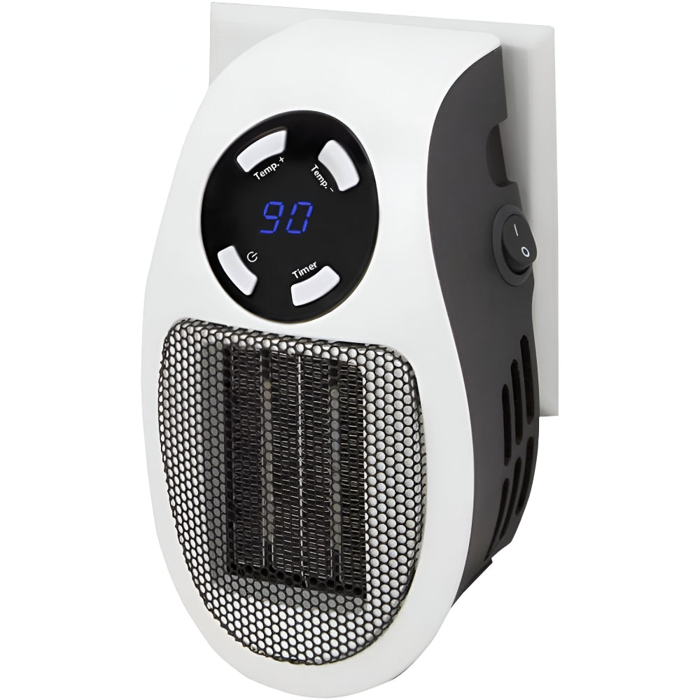 Termoventilatore in ceramica | Riscaldamento per presa | Mini termoventilatore silenzioso | ThermoDock