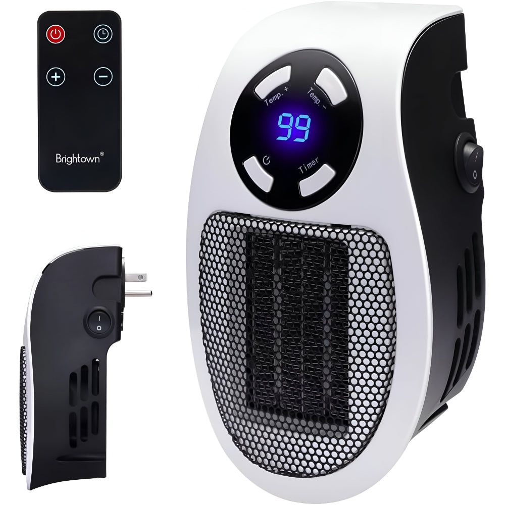 Termoventilatore in ceramica | Riscaldamento per presa | Mini termoventilatore silenzioso | ThermoDock