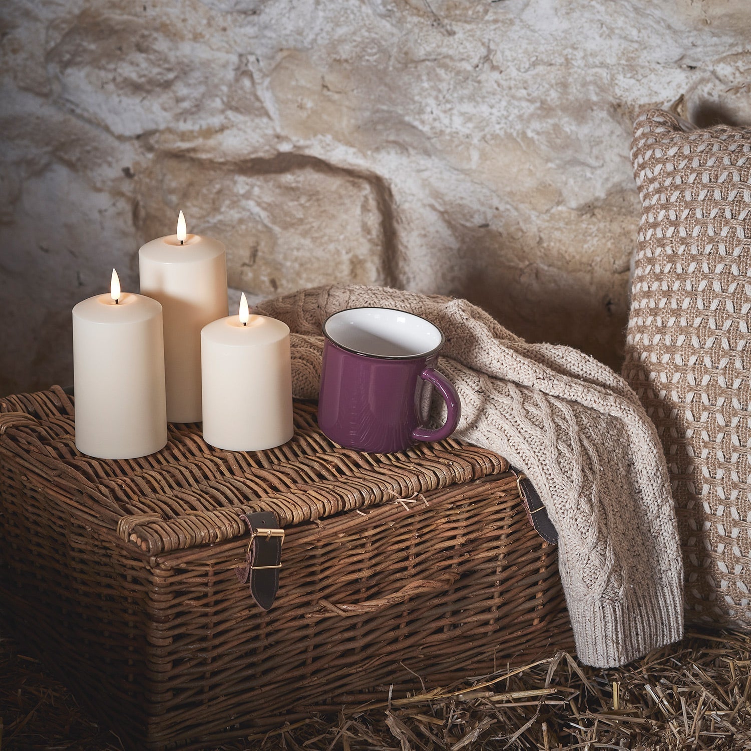 Candele LED da Esterno | Candele con Timer | 3 Pezzi | KerzenNest