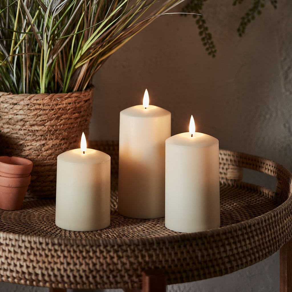 Candele LED da Esterno | Candele con Timer | 3 Pezzi | KerzenNest
