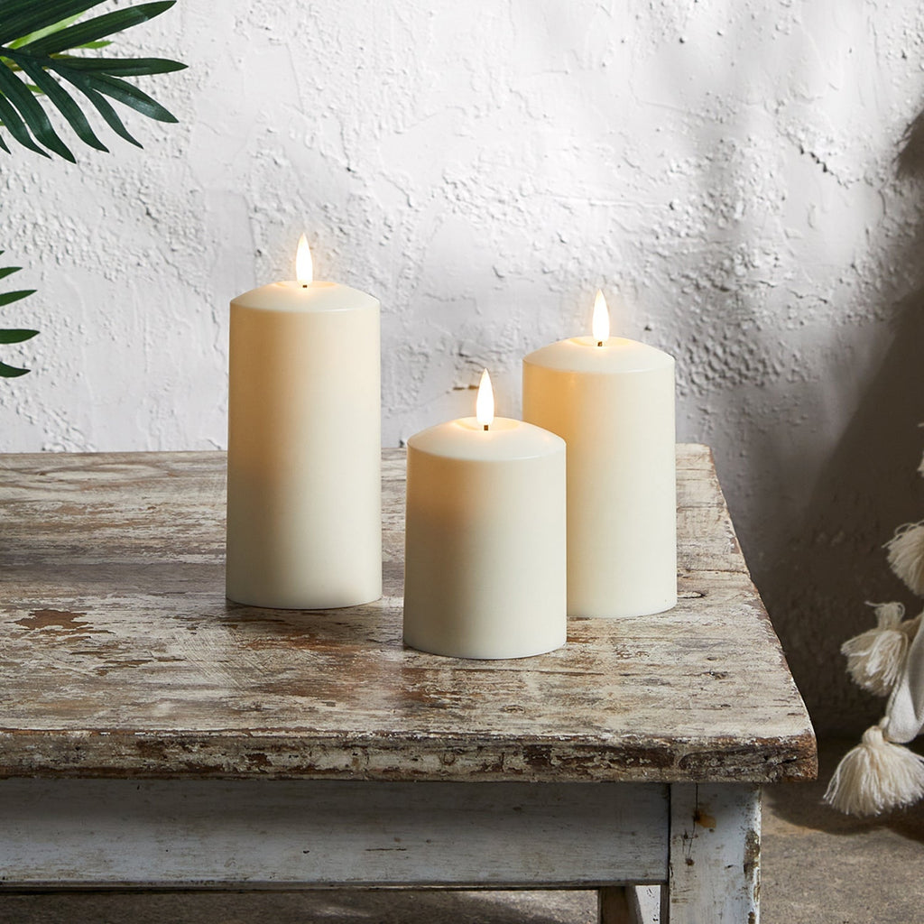 Candele LED da Esterno | Candele con Timer | 3 Pezzi | KerzenNest