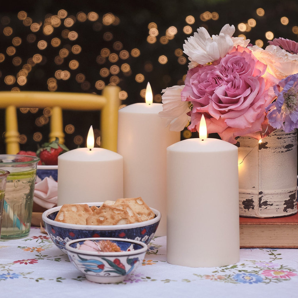 Candele LED da Esterno | Candele con Timer | 3 Pezzi | KerzenNest