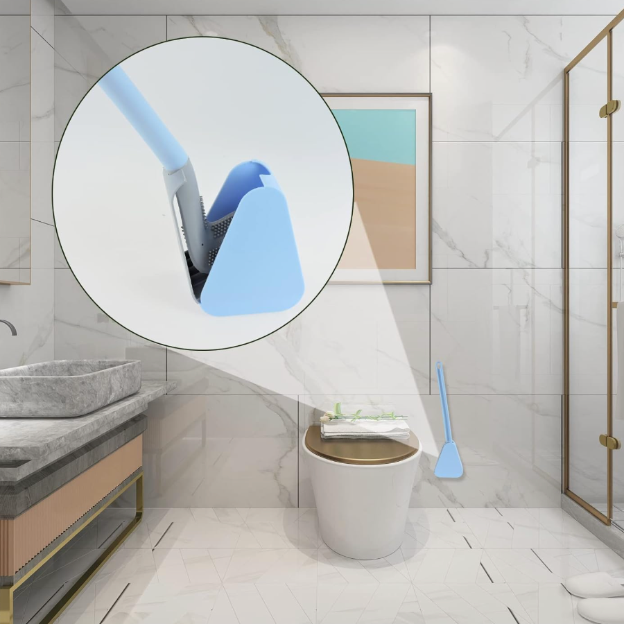 Spazzola per WC in silicone | Spazzola per toilette con supporto | Spazzola WC | Cleanova