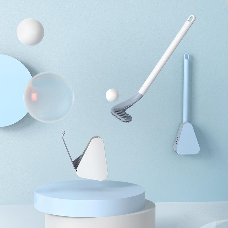Spazzola per WC in silicone | Spazzola per toilette con supporto | Spazzola WC | Cleanova