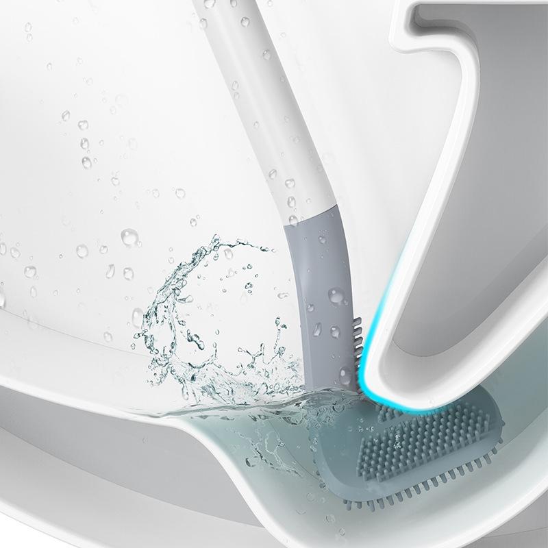 Spazzola per WC in silicone | Spazzola per toilette con supporto | Spazzola WC | Cleanova