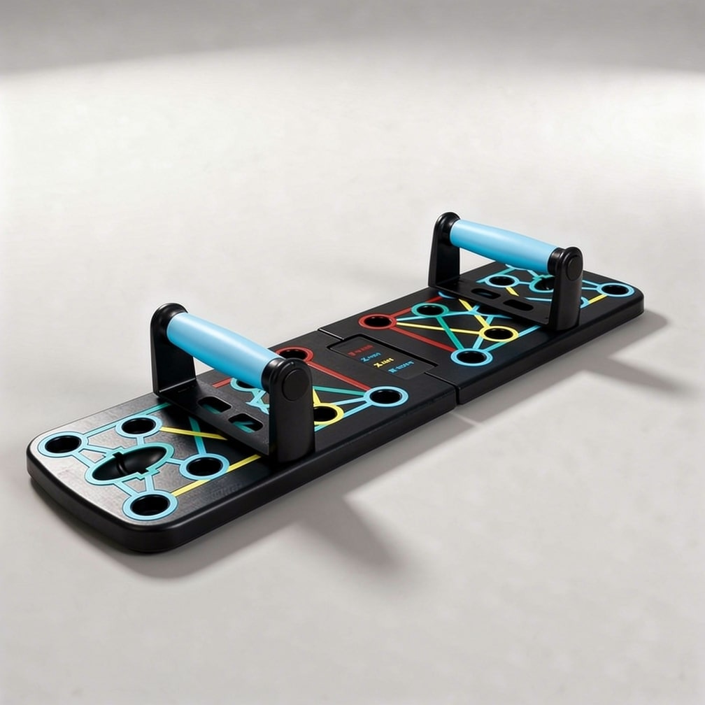 Set di allenamento di forza per casa con maniglie per flessioni | Piastra per flessioni con bande di resistenza | KraftBoard