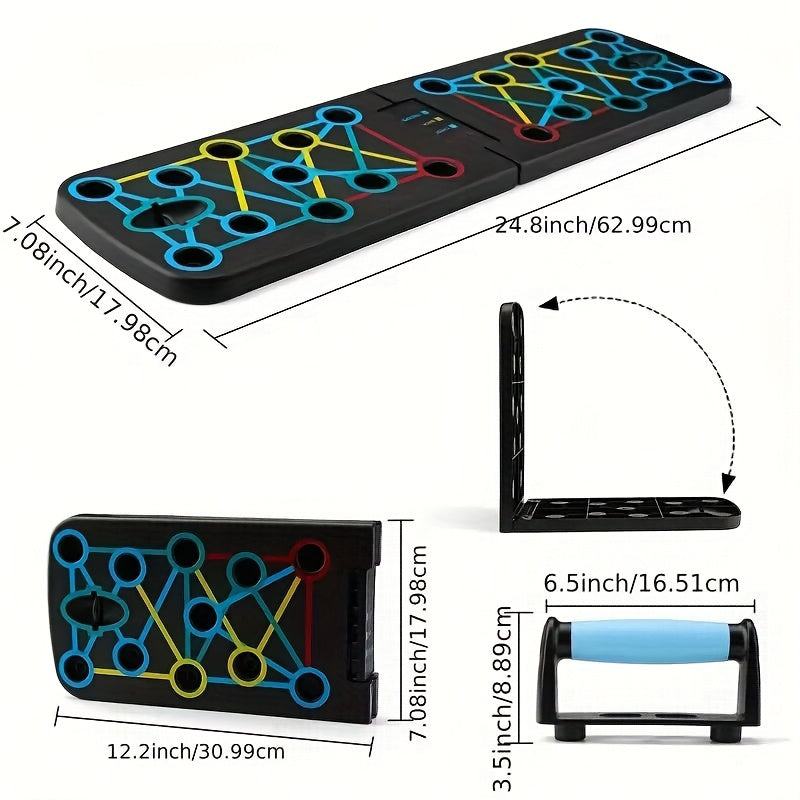Set di allenamento di forza per casa con maniglie per flessioni | Piastra per flessioni con bande di resistenza | KraftBoard