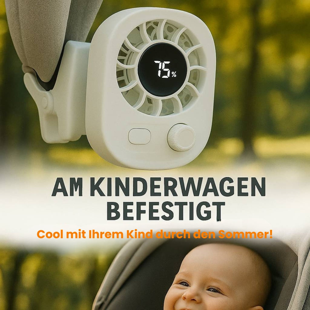 Mini Ventilatore Clip con Batteria | Ventilatore Piccolo e Silenzioso | CoolBuddy