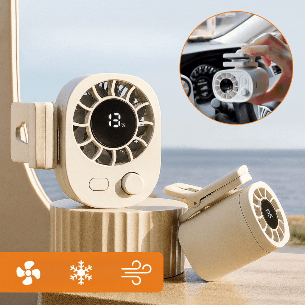 Mini Ventilatore Clip con Batteria | Ventilatore Piccolo e Silenzioso | CoolBuddy