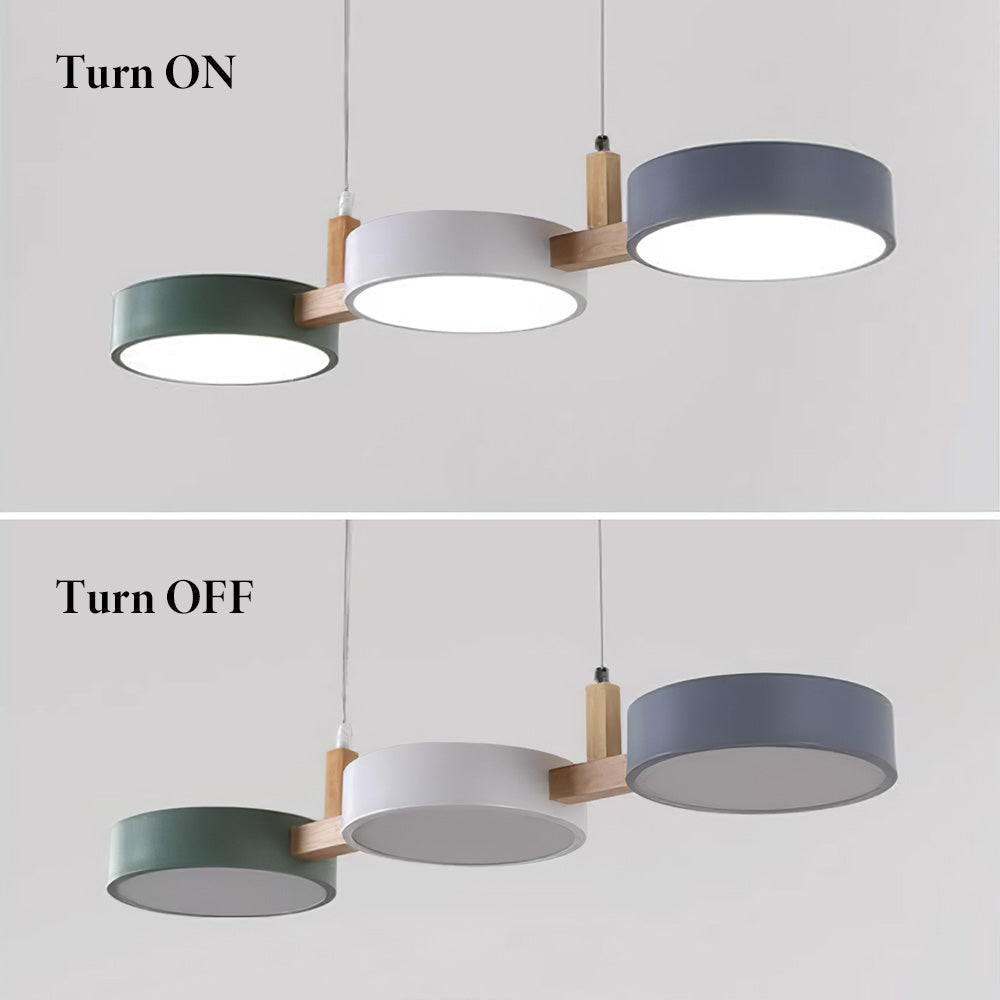 Lampada da soffitto Nordic Flush con più teste per cucine e sale da pranzo