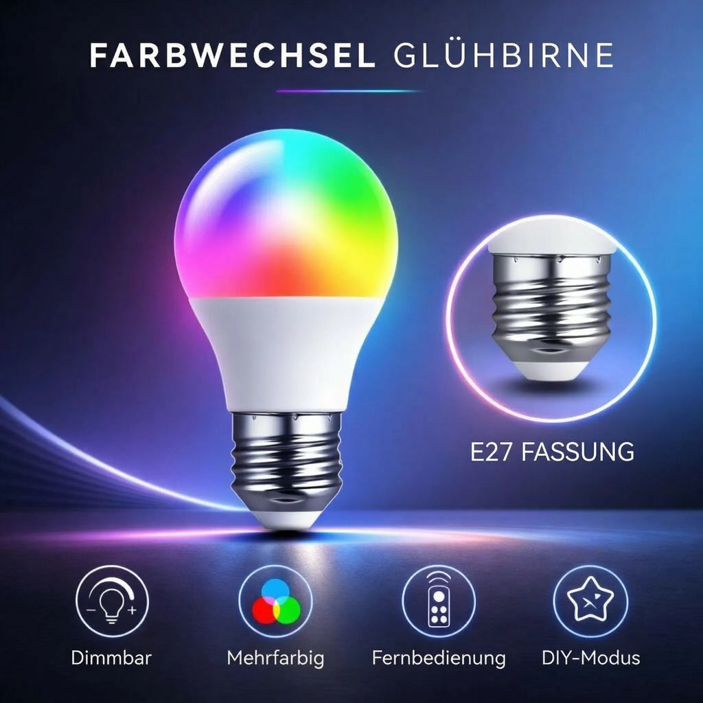 Lampadina LED E27 | Lampada RGB con telecomando | Neonix