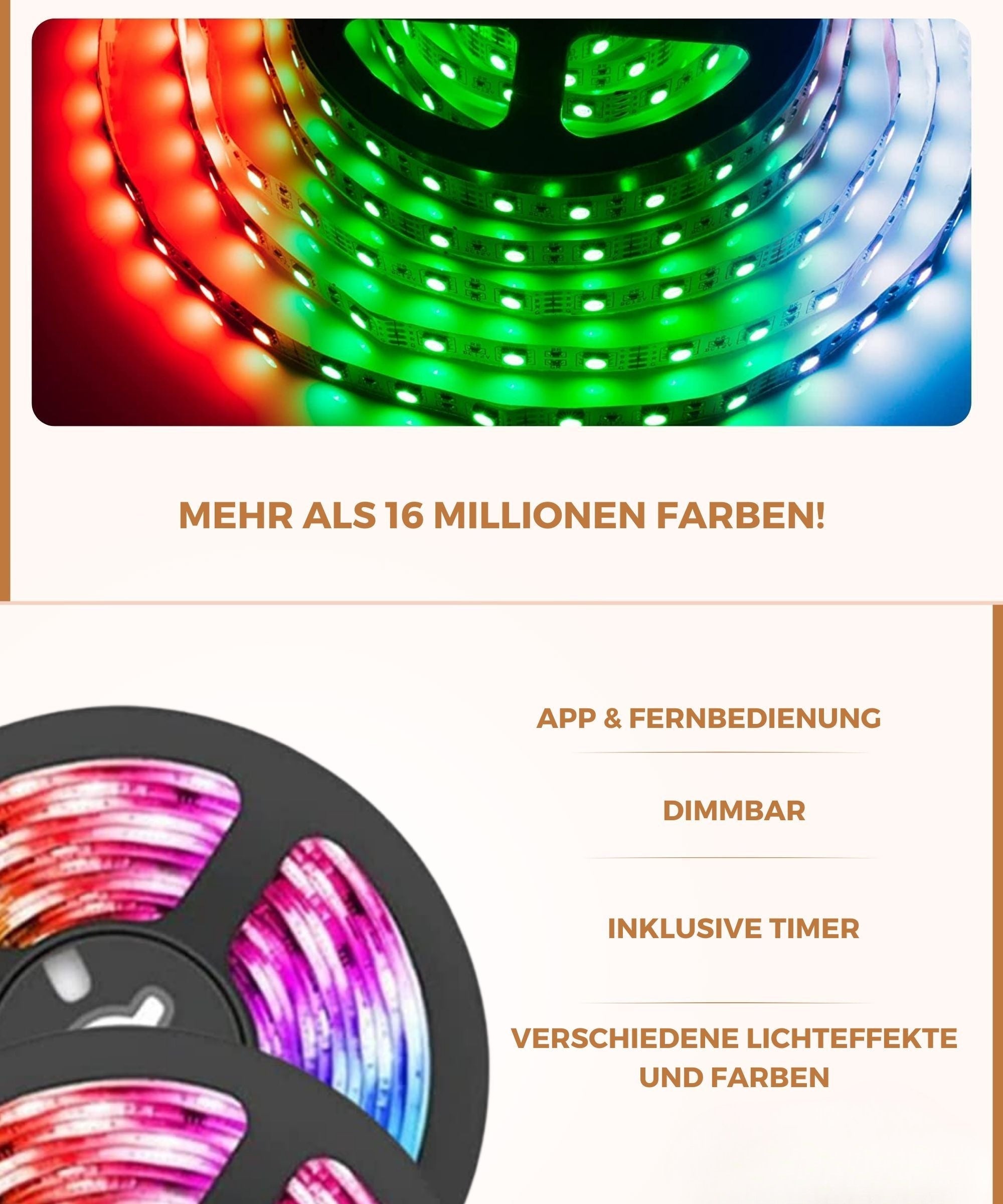 Striscia LED 15 Metri | Striscia LED con App e Telecomando | Illuminazione LED | StreifLux