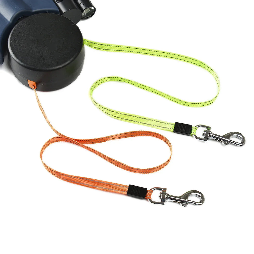 Guinzaglio doppio per cani con porta sacchetti e luce LED | LeinenMeister