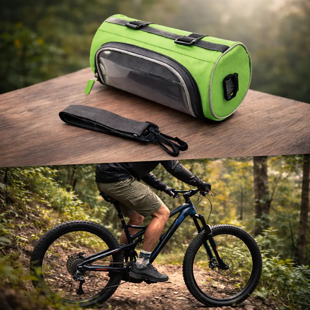 Borsa da manubrio per bicicletta | Borsa impermeabile con touchscreen | Tourix