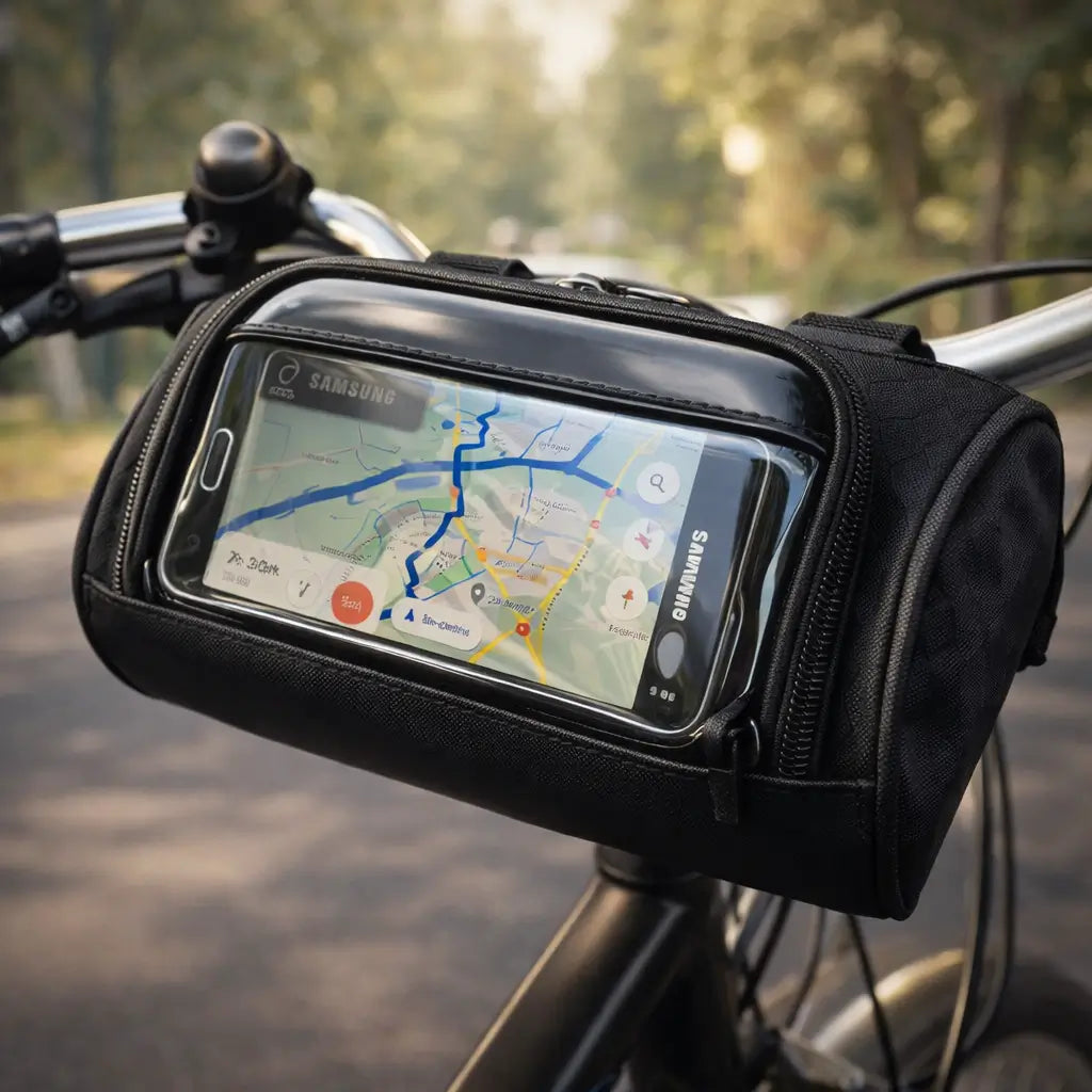 Borsa da manubrio per bicicletta | Borsa impermeabile con touchscreen | Tourix