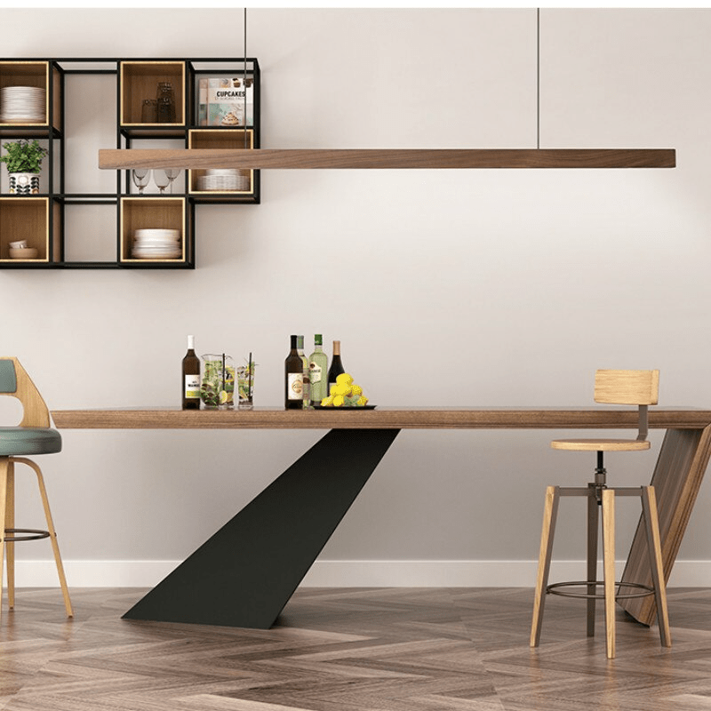 Lampada a sospensione LED in legno regolabile SolaraWood per sale da pranzo