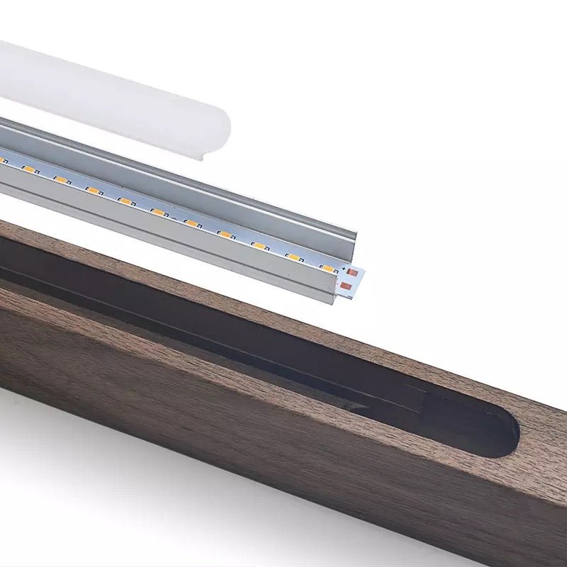 Lampada a sospensione LED in legno regolabile SolaraWood per sale da pranzo