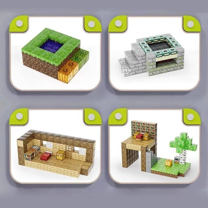 Set di mattoncini magnetici per bambini | Giocattolo di costruzione magnetico 205 pezzi | Magnetreich