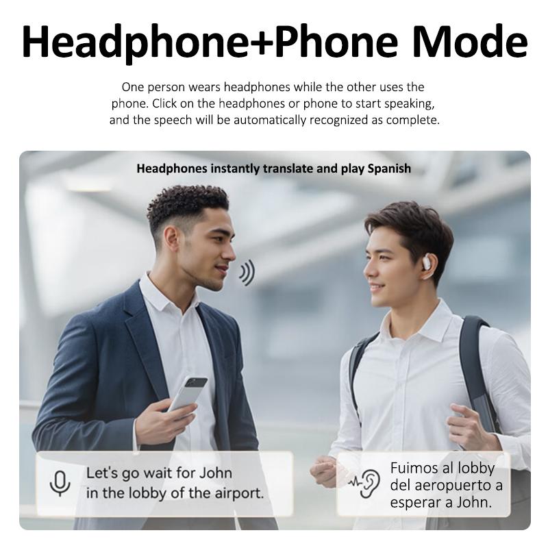 SmartSpeak AI Translator Earbuds | Traduzione in Tempo Reale, Comunicazione Senza Interruzioni