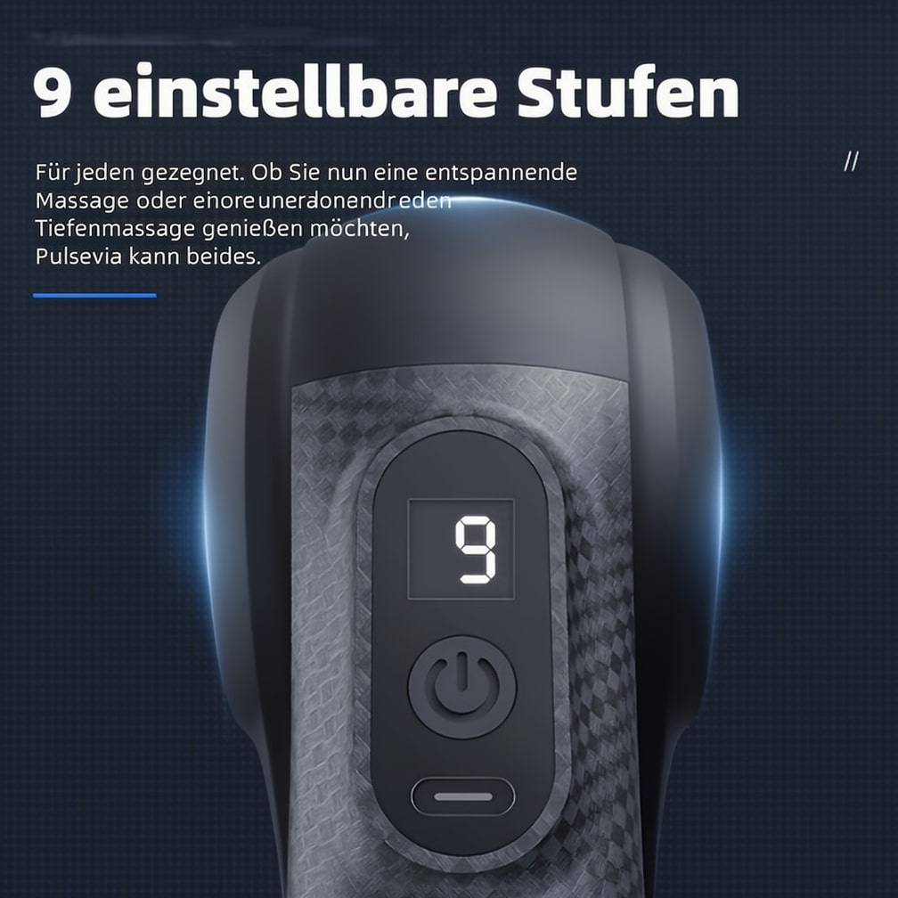 Pistola da Massaggio con 9 Accessori | Dispositivo di Massaggio per Collo, Schiena, Piedi e Altro | Massage Gun | Pulsevia