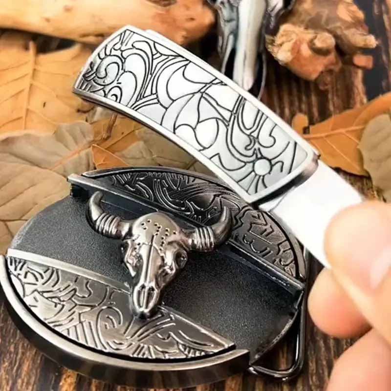 Brehn | Fibbia per Cintura Ovale in Metallo Cowboys