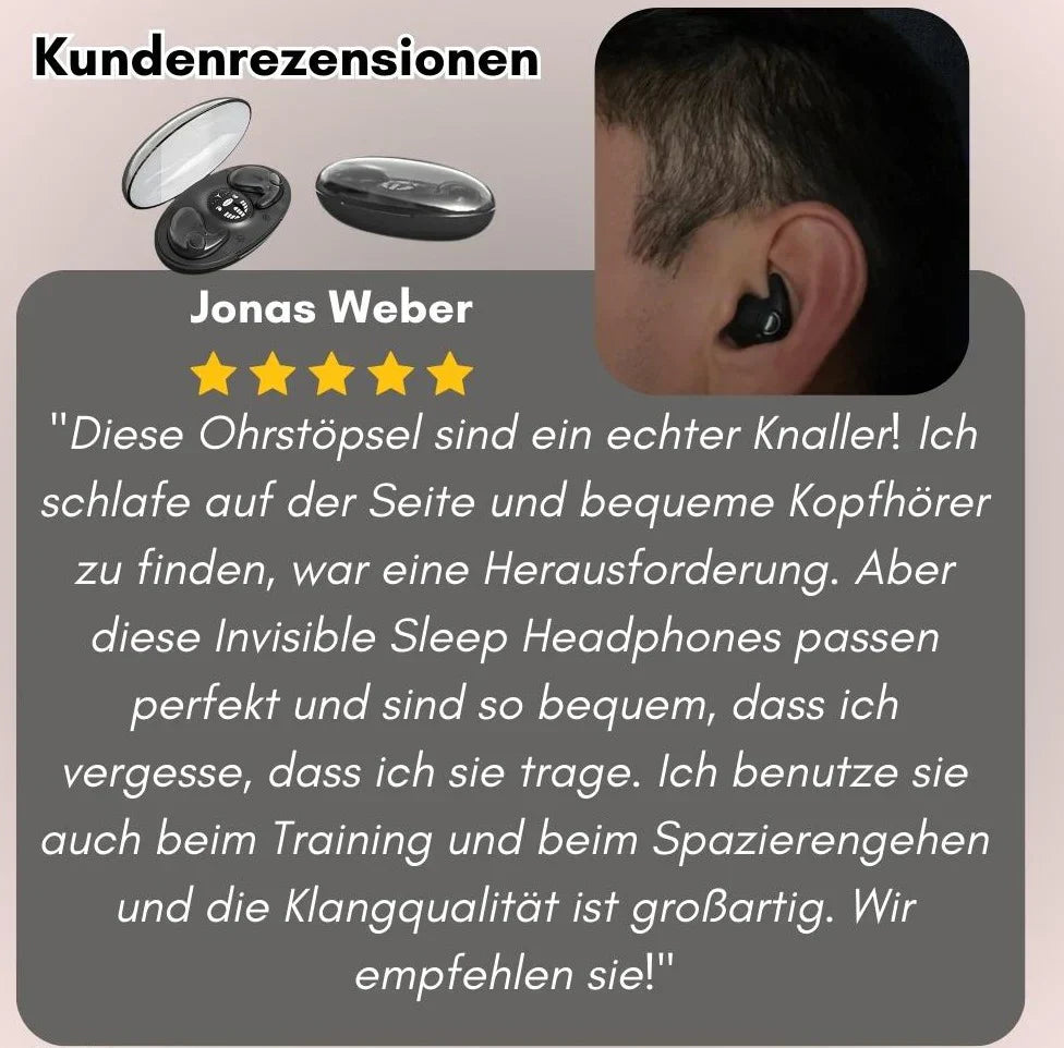 Cuffie per Dormire e Quotidiano | Cuffie Bluetooth Ultra Sottili | Cuffie per Dormire | DreamBuds