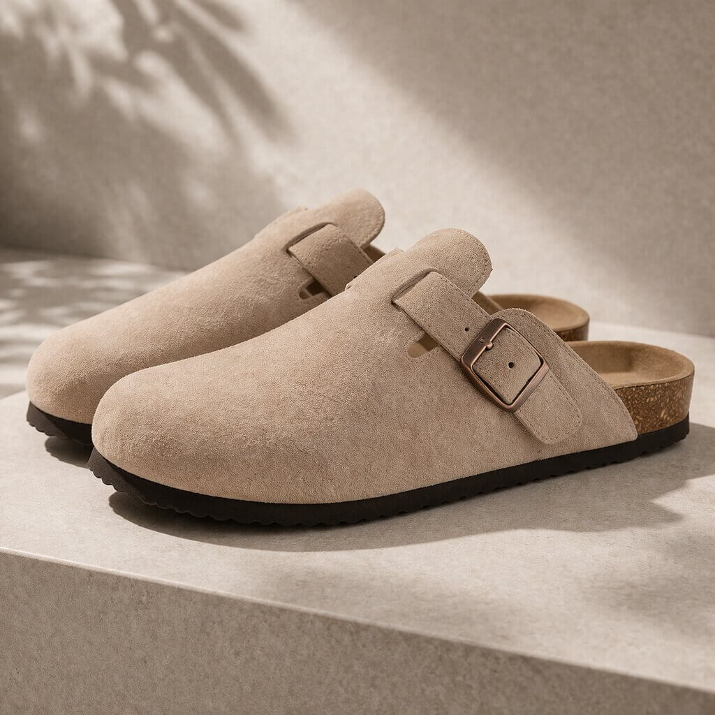 Scarpe da casa ortopediche per donne e uomini | Clogs in camoscio | Pantofole | Suedara