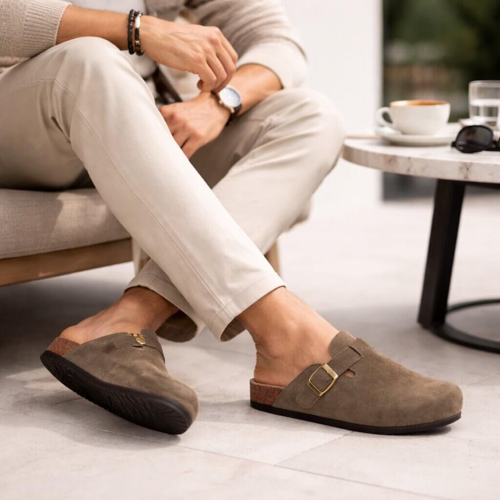 Scarpe da casa ortopediche per donne e uomini | Clogs in camoscio | Pantofole | Suedara