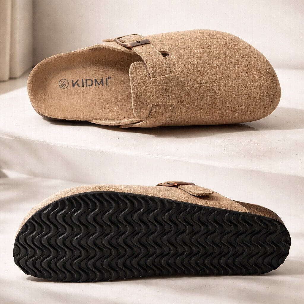 Scarpe da casa ortopediche per donne e uomini | Clogs in camoscio | Pantofole | Suedara