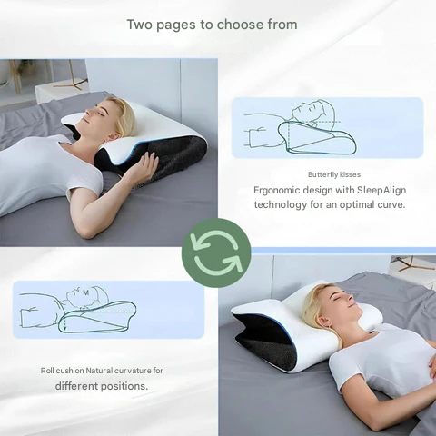 Cuscino Ortopedico | Supporto Ergonomico per Collo e Schiena | Memory Foam