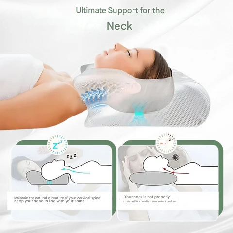 Cuscino Ortopedico | Supporto Ergonomico per Collo e Schiena | Memory Foam