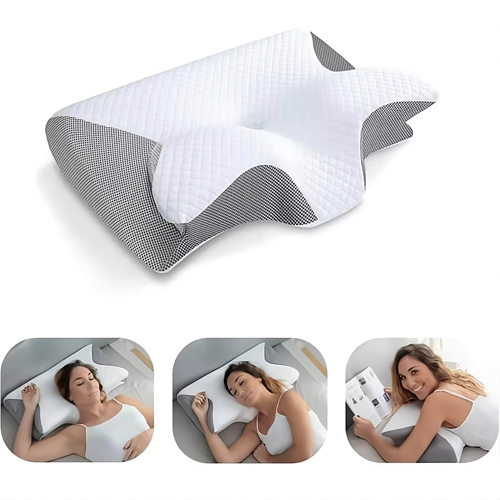 Cuscino Ortopedico | Supporto Ergonomico per Collo e Schiena | Memory Foam