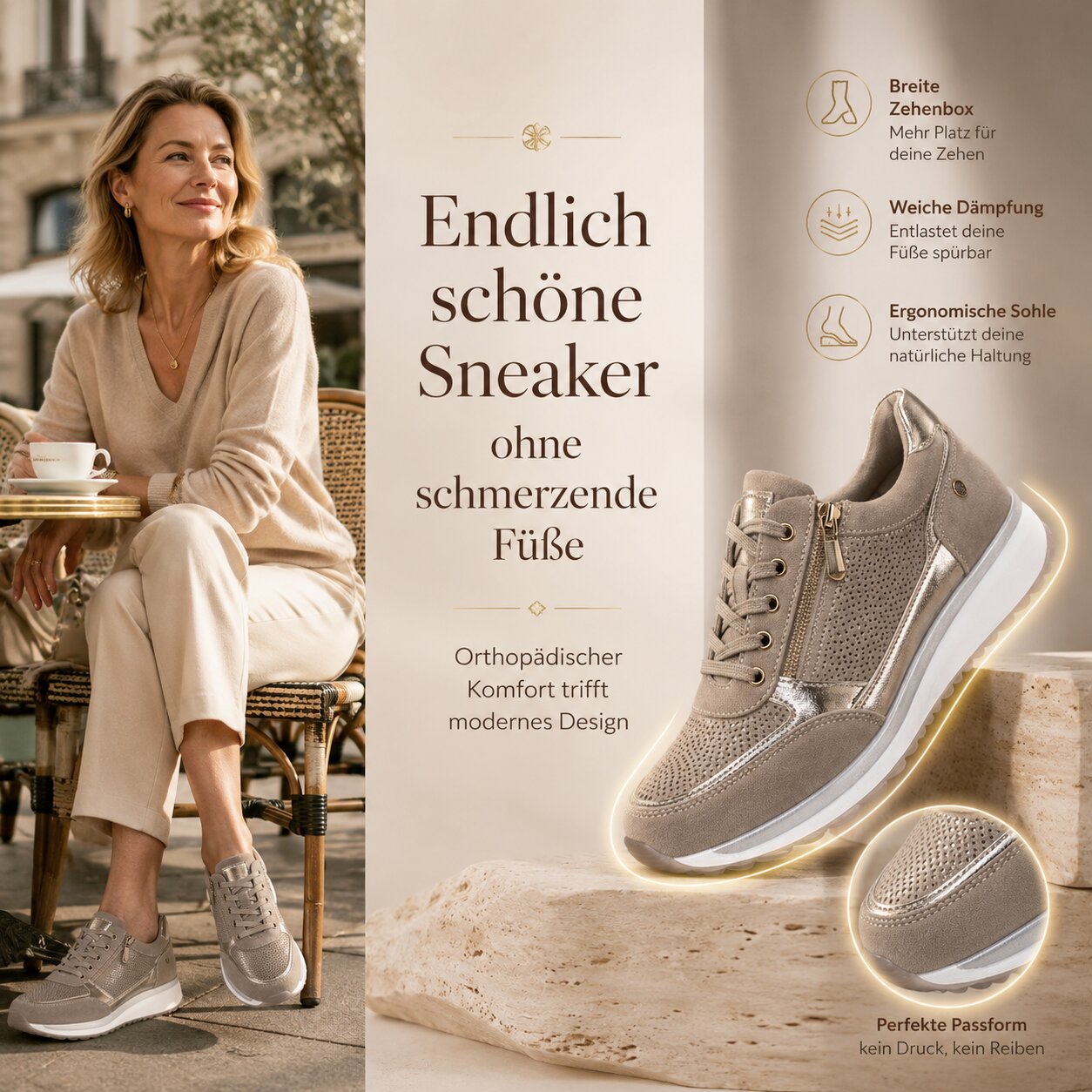 Sneaker ortopediche da donna | Scarpe da salute comode | Orthovelle
