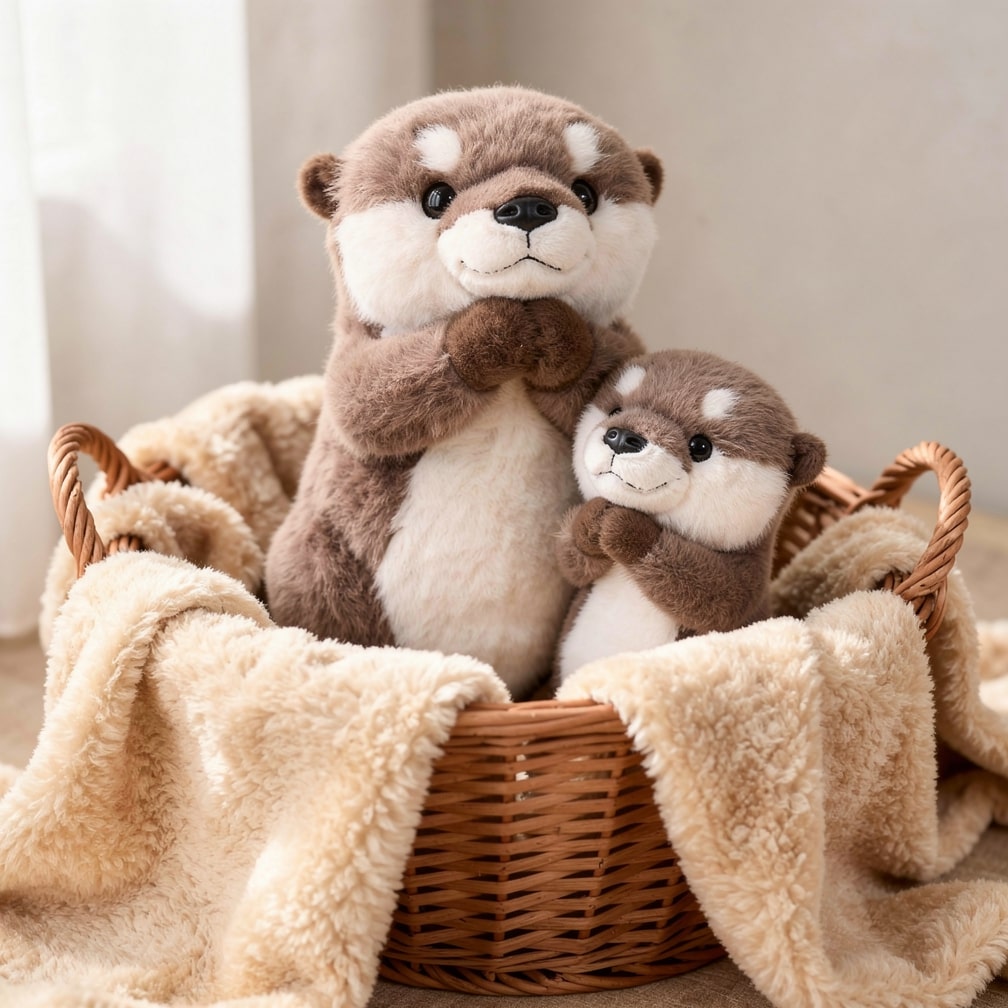 Peluches di lontra | Dolce peluche contro lo stress | Giocattolo di peluche per bambini e neonati | CutiOtter