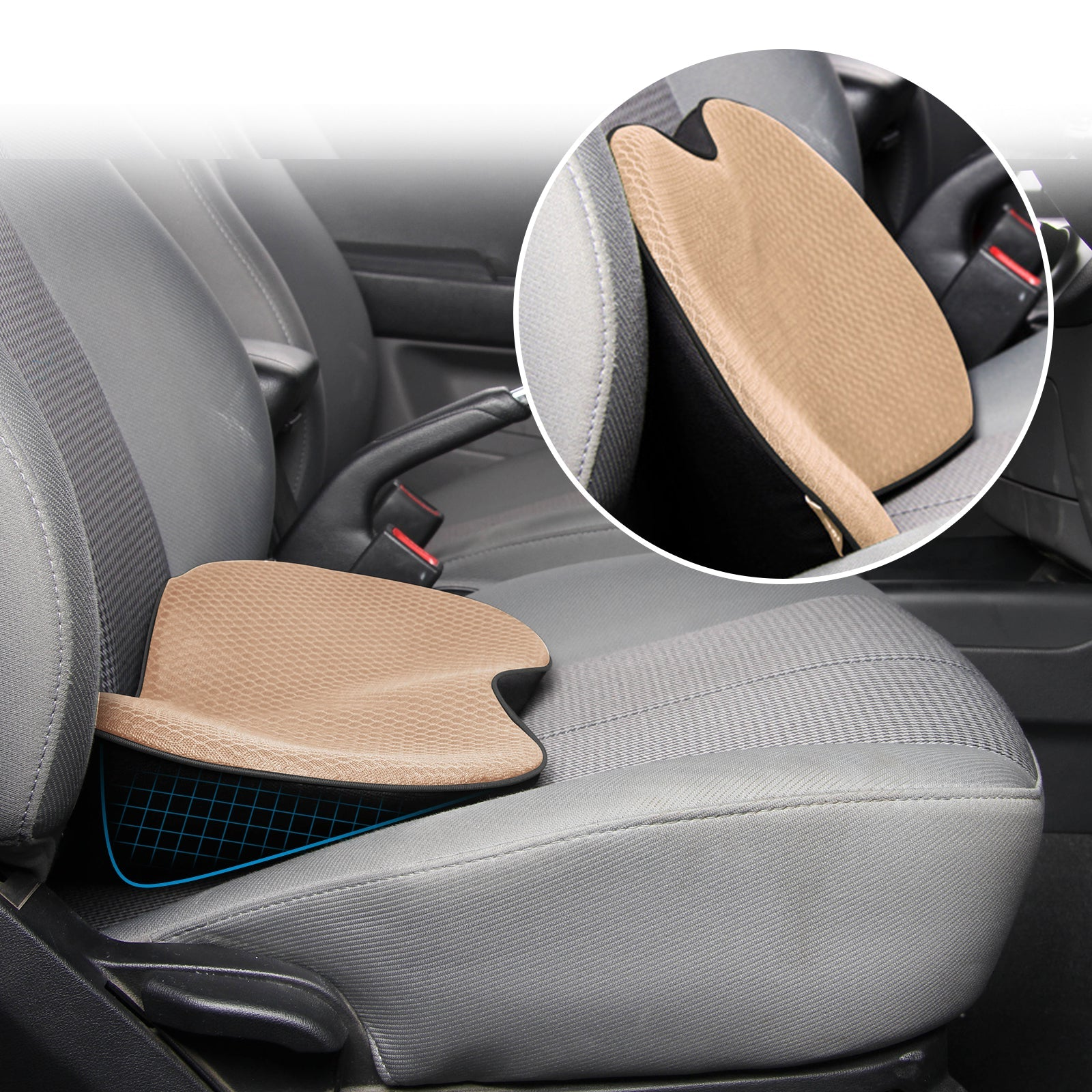 Versione Pro Cuscino Rialzato per Seggiolino Auto per Maggiore Comfort di Guida
