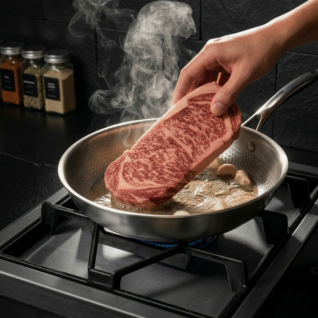 Padella in Titanio Premium Senza Rivestimento per Induzione Gas e Tutti i Piani Cottura