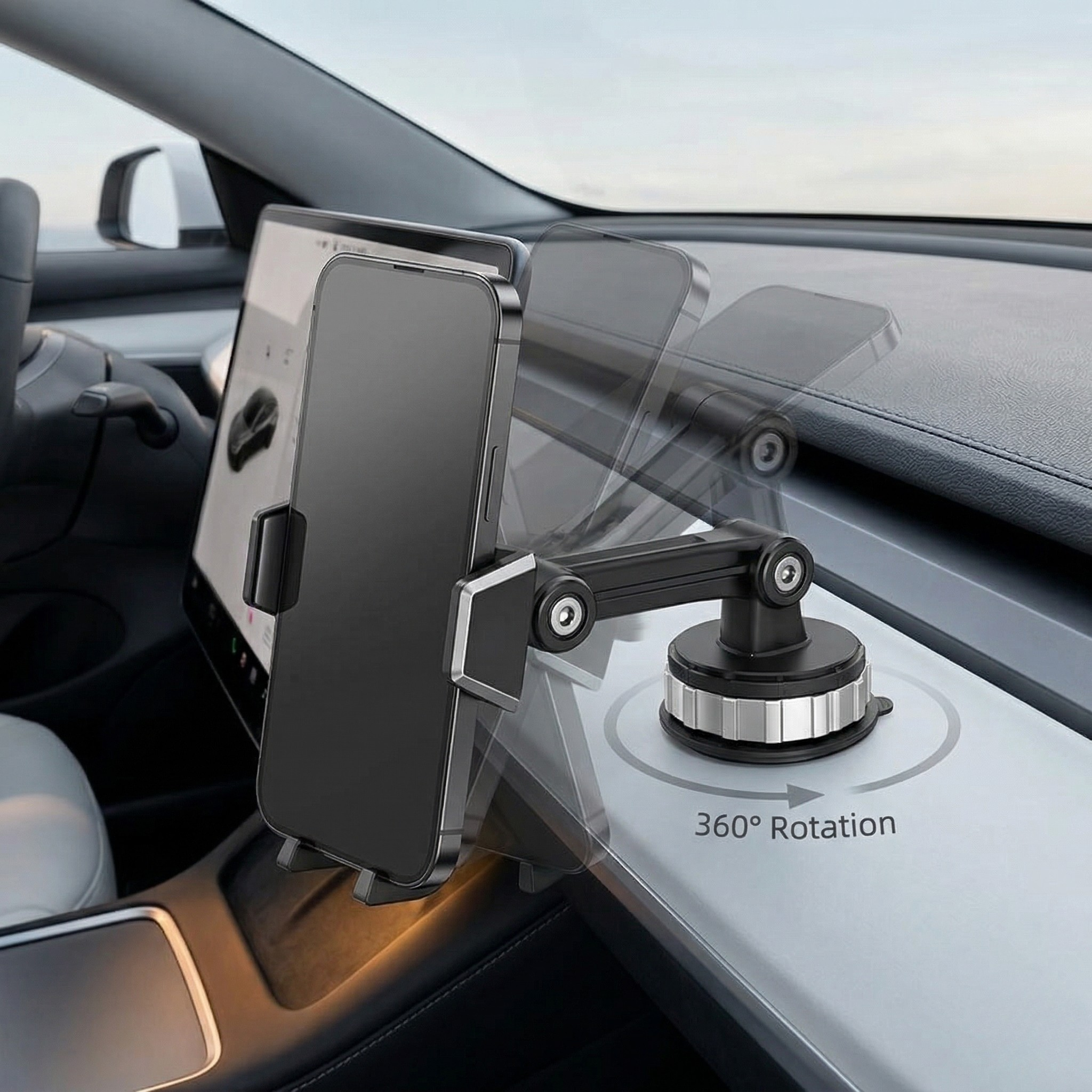 Supporto Auto Smartphone Ventosa 360° Supporto Cellulare Auto