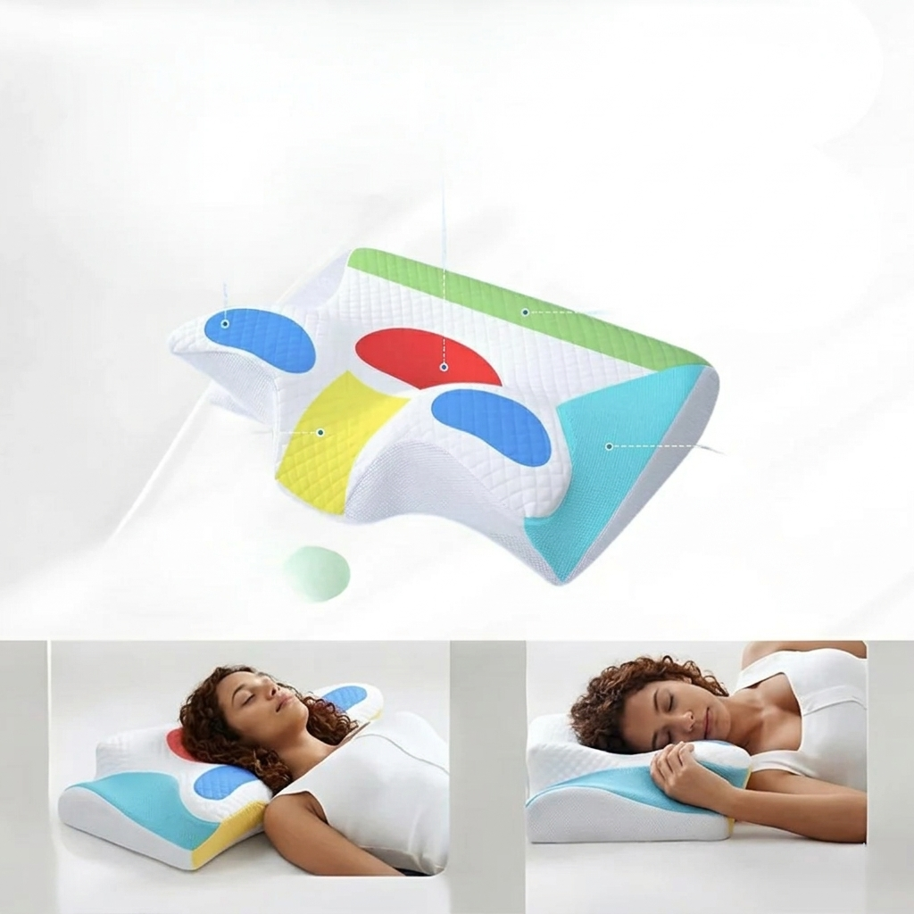 Cuscino Ortopedico Memory Foam Regolabile Supporto Cervicale