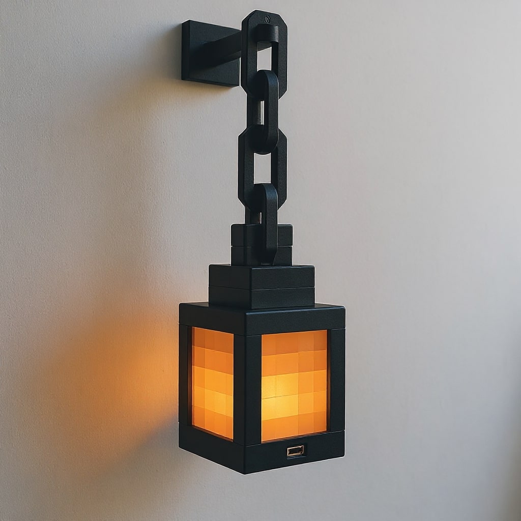 Minecraft Lampada | Lampada da Tavolo Senza Fili | Lampada da Comodino | Applique Interno | PixelLuce