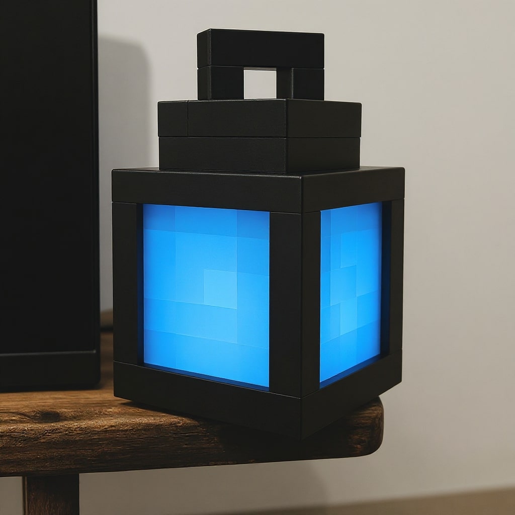 Minecraft Lampada | Lampada da Tavolo Senza Fili | Lampada da Comodino | Applique Interno | PixelLuce