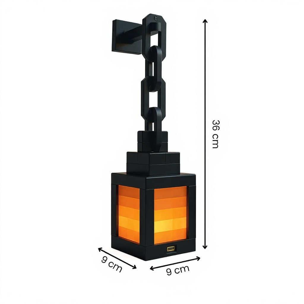 Minecraft Lampada | Lampada da Tavolo Senza Fili | Lampada da Comodino | Applique Interno | PixelLuce