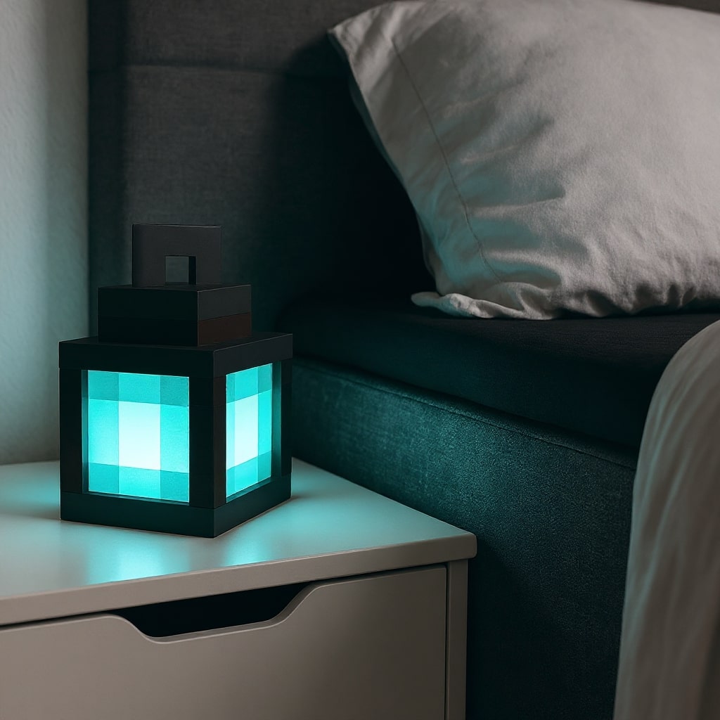 Minecraft Lampada | Lampada da Tavolo Senza Fili | Lampada da Comodino | Applique Interno | PixelLuce