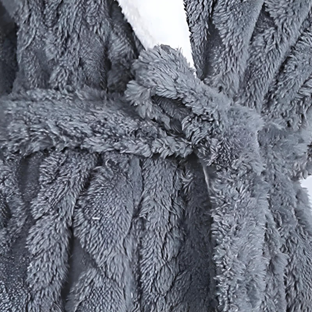 Accappatoio in peluche per donne e uomini | Accappatoio con cappuccio | Wohlina