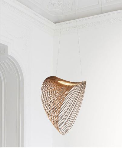 Lampada a Sospensione in Legno di Betulla LumaBirch per Ambienti Accoglienti